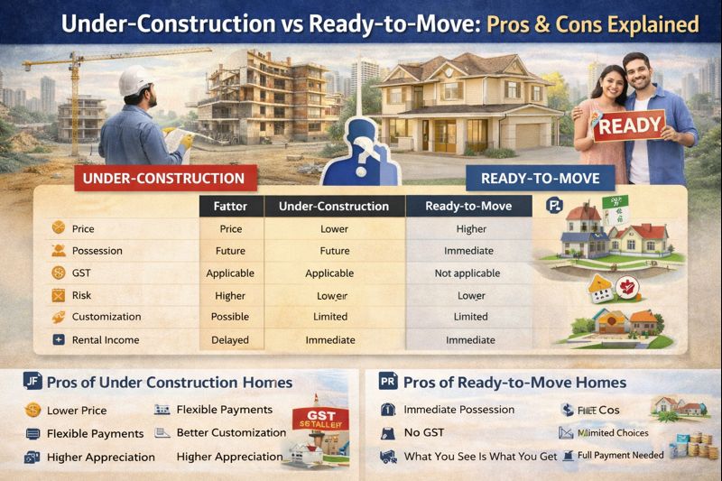 Under-Construction vs Ready-to-Move Homes: Pros & Cons Explained