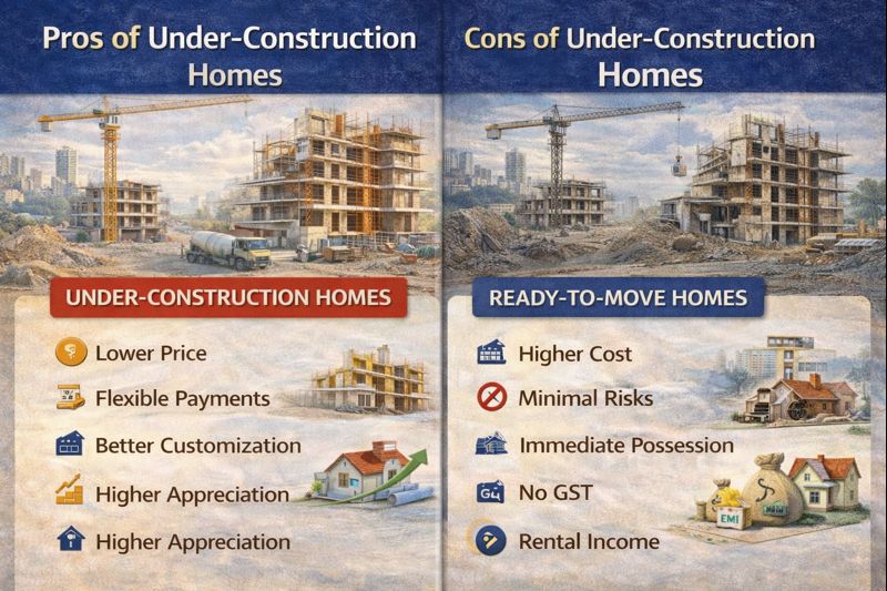 Pros of Under-Construction Homes and Cons of Under-Construction Homes